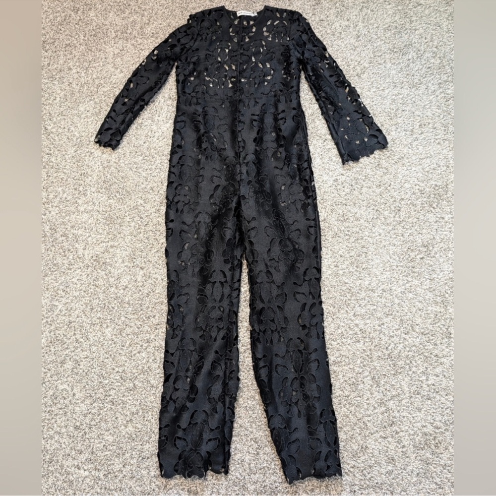 Gorgeous Self Portrait Guipere Lace Jumpsuit, size 6, EUC - Picture 7 of 9